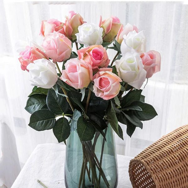 10-Piece Real Touch Moisturizing Rose Bud Artificial Flowers for Wedding and Home Decor 10-Piece Real Touch Moisturizing Rose Bud Artificial Flowers for Wedding and Home Decor