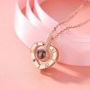 100 Languages I Love You Necklace with Rotating Rose 100 Languages I Love You Necklace with Rotating Rose