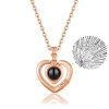 100 Languages Love Projection Heart Necklace 100 Languages Love Projection Heart Necklace