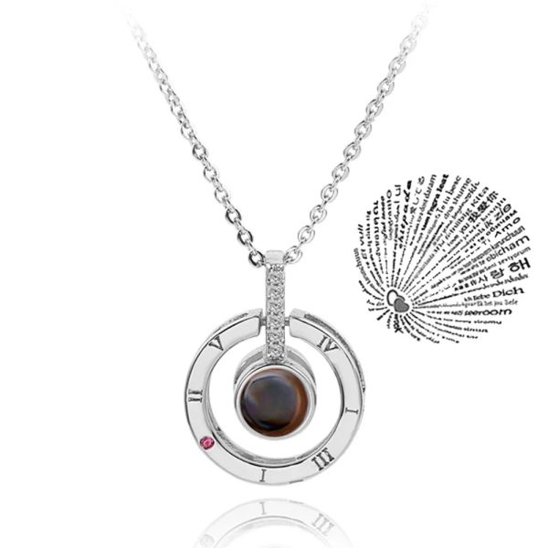 100 Languages Love Projection Heart Necklace 100 Languages Love Projection Heart Necklace