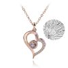 100 Languages Love Projection Heart Necklace 100 Languages Love Projection Heart Necklace