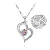 100 Languages Love Projection Heart Necklace 100 Languages Love Projection Heart Necklace