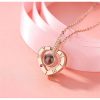 100 Languages Love Projection Heart Necklace 100 Languages Love Projection Heart Necklace
