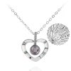100 Languages Love Projection Heart Necklace 100 Languages Love Projection Heart Necklace