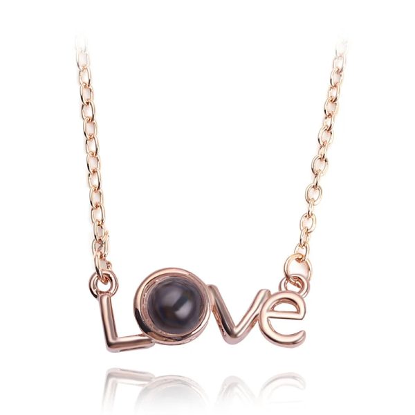 100 Languages Love Projection Heart Necklace 100 Languages Love Projection Heart Necklace