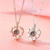 100 Languages Love Projection Heart Necklace 100 Languages Love Projection Heart Necklace