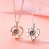100 Languages Love Projection Heart Necklace 100 Languages Love Projection Heart Necklace