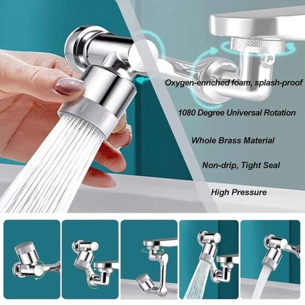 1080 Degree Rotating Faucet Extender - Dual Mode 1080 Degree Rotating Faucet Extender - Dual Mode