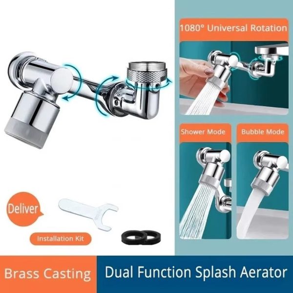 1080 Degree Rotating Faucet Extender - Dual Mode 1080 Degree Rotating Faucet Extender - Dual Mode