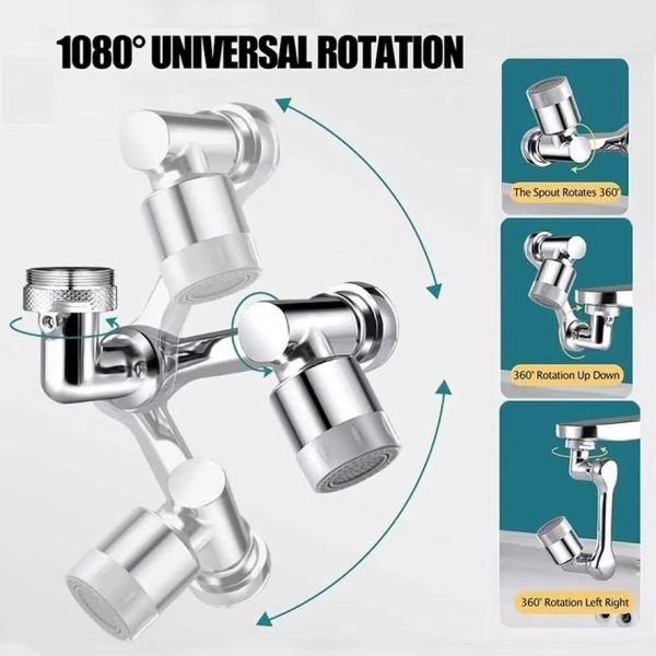 1080 Degree Rotating Faucet Extender - Dual Mode 1080 Degree Rotating Faucet Extender - Dual Mode