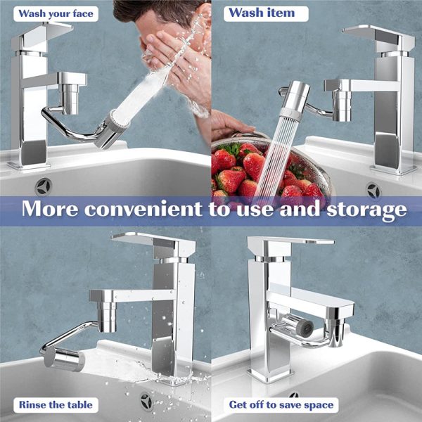 1080 Degree Rotating Faucet Extender - Dual Mode 1080 Degree Rotating Faucet Extender - Dual Mode