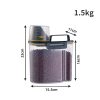 1.5kg/2kg Dog Cat Food Pail Plastic Storage Tank with Measuring Cup Container 1.5kg/2kg Dog Cat Food Pail Plastic Storage Tank with Measuring Cup Container