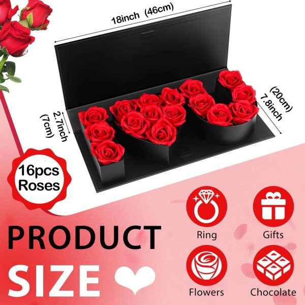 16Pcs Forever Roses in Heart Box – Valentine’s Gift for Her 16Pcs Forever Roses in Heart Box – Valentine’s Gift for Her