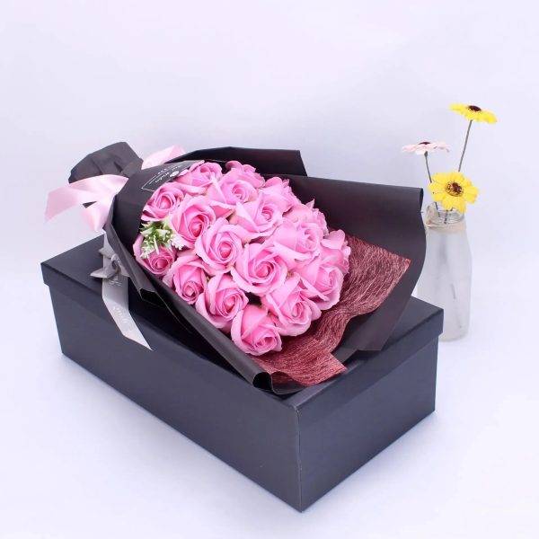 18 Soap Rose Bouquet Gift Box for Valentine and Birthday 18 Soap Rose Bouquet Gift Box for Valentine and Birthday