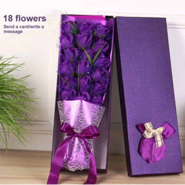 18PCS Soap Flower Bouquet Gift Box for Valentine’s Day