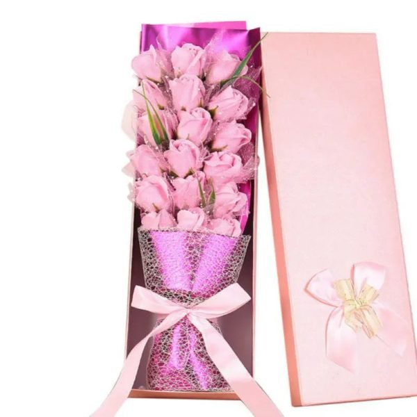 18PCS Soap Flower Bouquet Gift Box for Valentine’s Day
