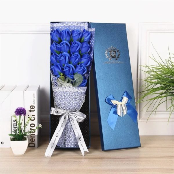 18PCS Soap Flower Bouquet with Gift Box for Her