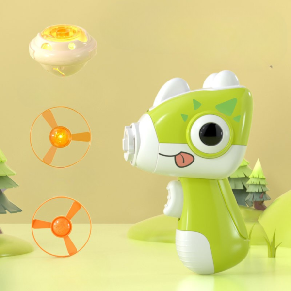 2 in 1 Dino Spinning Top and Frisbee Launcher Toy 2 in 1 Dino Spinning Top and Frisbee Launcher Toy