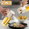 2 In 1 Oil Sprayer Bottle Bbq Cooking Oil Dispenser Olive 2 In 1 Oil Sprayer Bottle Bbq Cooking Oil Dispenser Olive