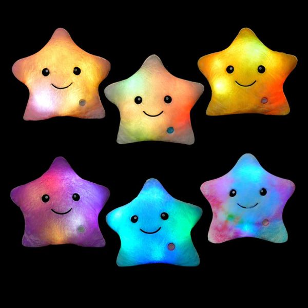 20CM Luminous Star Plush Toy Soft Glowing LED Cushion for Kids and Teens 20CM Luminous Star Plush Toy Soft Glowing LED Cushion for Kids and Teens