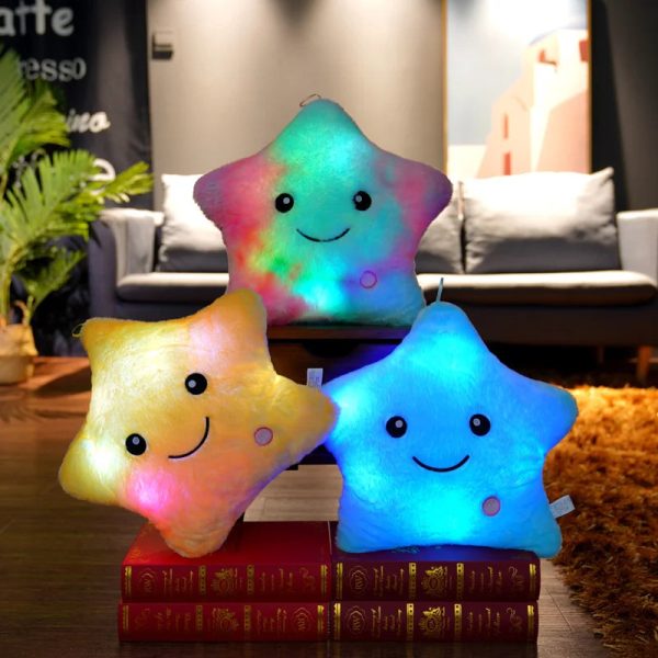 20CM Luminous Star Plush Toy Soft Glowing LED Cushion for Kids and Teens 20CM Luminous Star Plush Toy Soft Glowing LED Cushion for Kids and Teens