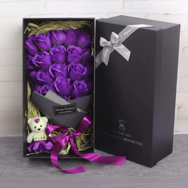 23-Piece Soap Rose Bouquet Gift Box for Birthday, Valentine’s Day, and Wedding