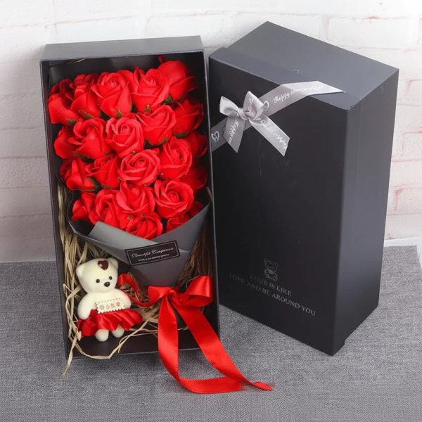 23-Piece Soap Rose Bouquet Gift Box for Birthday, Valentine’s Day, and Wedding