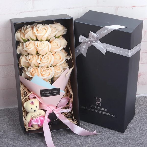 23-Piece Soap Rose Bouquet Gift Box for Birthday, Valentine’s Day, and Wedding