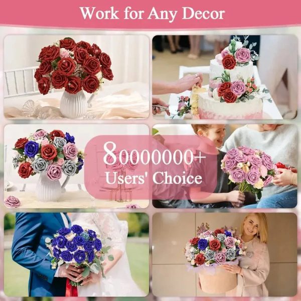 24-Piece Artificial Roses with Golden Butterflies – DIY Home and Wedding Decoration 24-Piece Artificial Roses with Golden Butterflies – DIY Home and Wedding Decoration