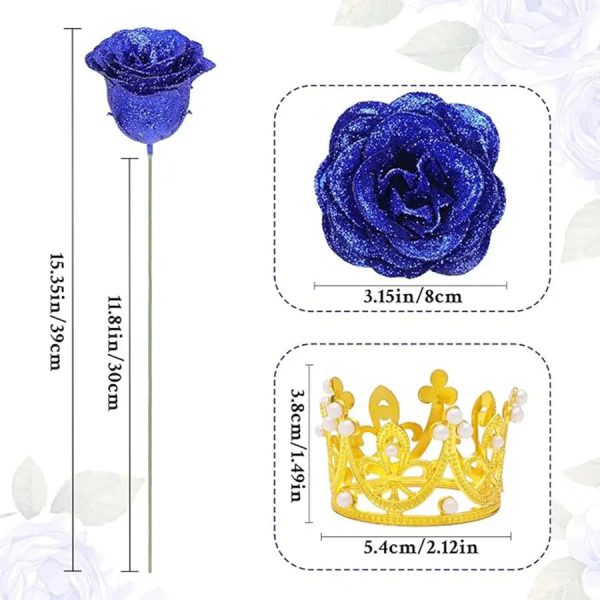 24-Piece Artificial Roses with Golden Butterflies – DIY Home and Wedding Decoration 24-Piece Artificial Roses with Golden Butterflies – DIY Home and Wedding Decoration