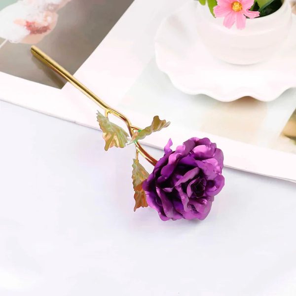 24K Gold Plated Rose Flower Luxury Gift for Lovers