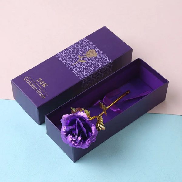 24K Gold Rose Flower for Valentine's Day and Gifts 24K Gold Rose Flower for Valentine's Day and Gifts