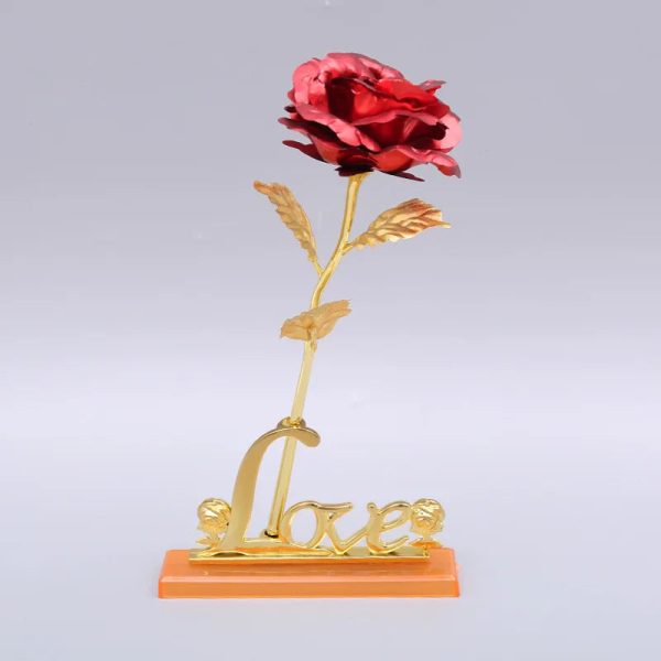 24K Gold Rose Flower for Valentine's Day and Gifts 24K Gold Rose Flower for Valentine's Day and Gifts