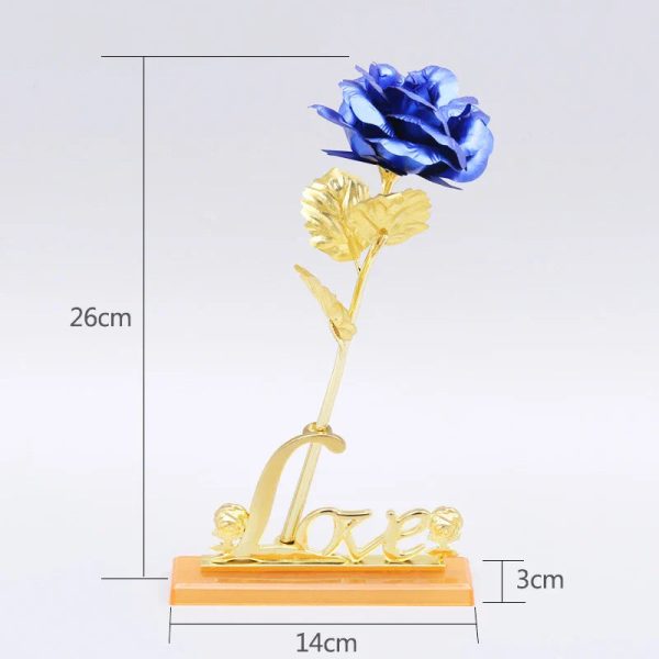 24K Gold Rose Flower for Valentine's Day and Gifts 24K Gold Rose Flower for Valentine's Day and Gifts