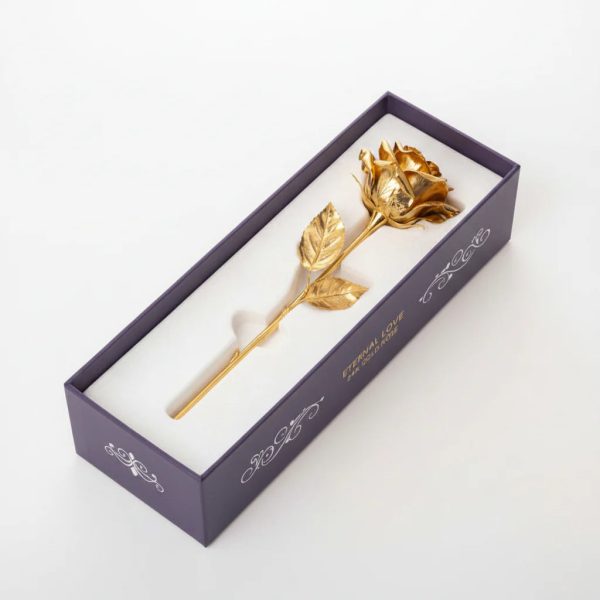 24K Gold Rose Flower for Valentine's Day and Gifts 24K Gold Rose Flower for Valentine's Day and Gifts