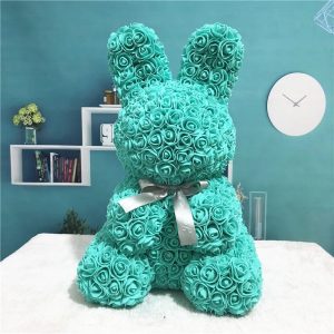 25-40cm Rose Teddy Bear – Handmade Flower Bear Gift for Valentine’s Day or Birthday