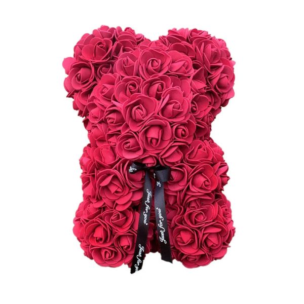 25 cm Rose Teddy Bear Artificial Foam Flower Gift 25 cm Rose Teddy Bear Artificial Foam Flower Gift