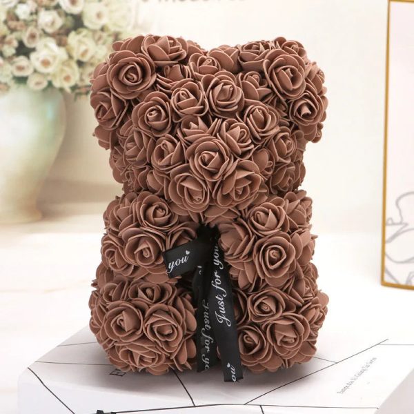 25 cm Rose Teddy Bear Artificial Foam Flower Gift 25 cm Rose Teddy Bear Artificial Foam Flower Gift