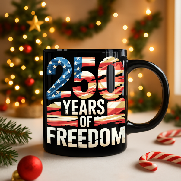 250 Years Of Freedom Black Mug TH10 896015 250 Years Of Freedom Black Mug TH10 896015