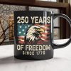 250 Years Of Freedom Since 1776 USA Bald Eagle America Flag Black Mug HA75 897370