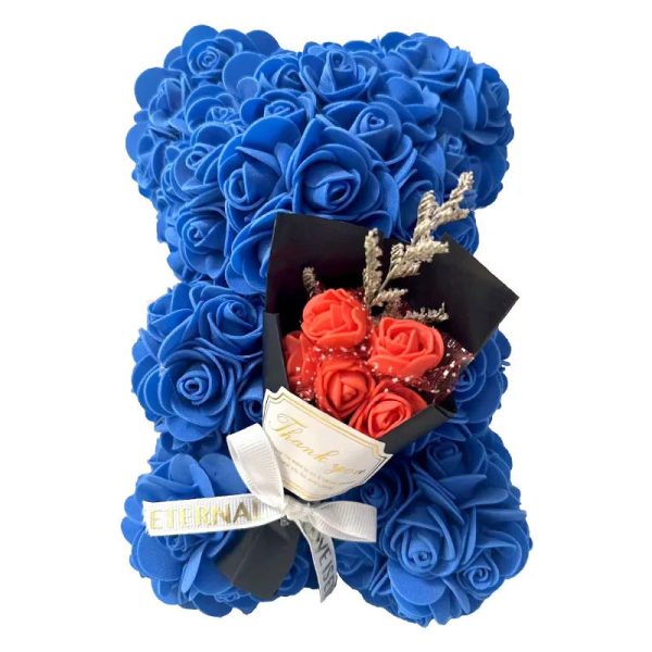 25cm Artificial Rose Bear with Gift Box 25cm Artificial Rose Bear with Gift Box