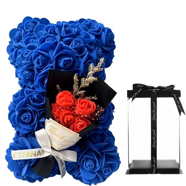 25cm Artificial Rose Bear with Gift Box 25cm Artificial Rose Bear with Gift Box