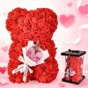 25cm Artificial Rose Bear with Gift Box 25cm Artificial Rose Bear with Gift Box