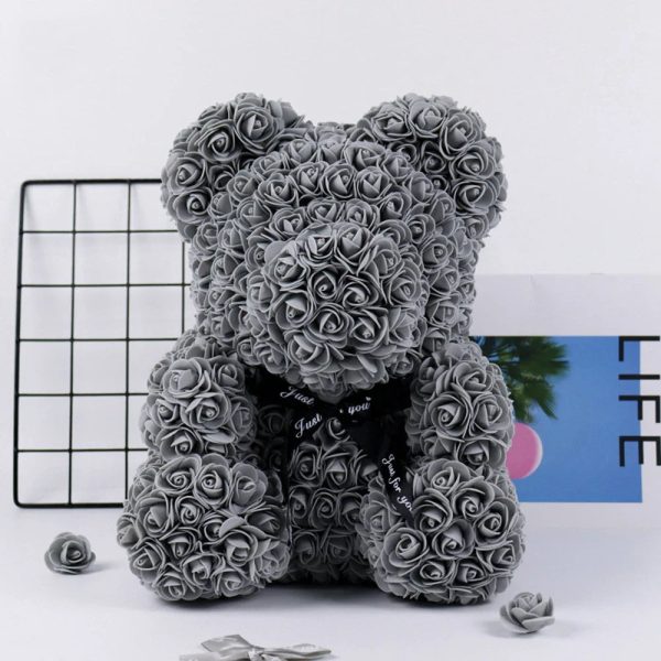 25cm Artificial Rose Teddy Bear with Decorative Light 25cm Artificial Rose Teddy Bear with Decorative Light