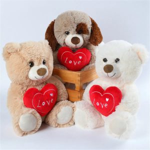 25cm Heart Bear Plush – Soft Stuffed Animal for Valentine’s Day and Birthday Gifts