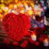 25cm Heart-Shaped Artificial Rose Bouquet for Valentine's Day, Wedding, and Home Decoration 25cm Heart-Shaped Artificial Rose Bouquet for Valentine's Day, Wedding, and Home Decoration