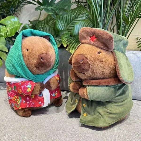 25cm Kapibara Plush Toy with Jacket Soft Stuffed Animal Doll for Gifts 25cm Kapibara Plush Toy with Jacket Soft Stuffed Animal Doll for Gifts
