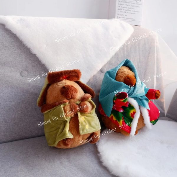 25cm Kapibara Plush Toy with Jacket Soft Stuffed Animal Doll for Gifts 25cm Kapibara Plush Toy with Jacket Soft Stuffed Animal Doll for Gifts