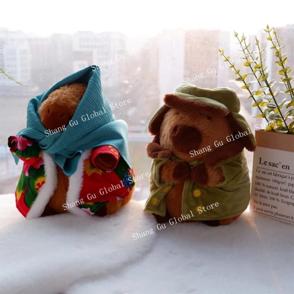 25cm Kapibara Plush Toy with Jacket Soft Stuffed Animal Doll for Gifts 25cm Kapibara Plush Toy with Jacket Soft Stuffed Animal Doll for Gifts