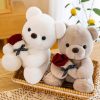 25cm Rose Teddy Bear Plush Toy Romantic Gift for Valentine's Day